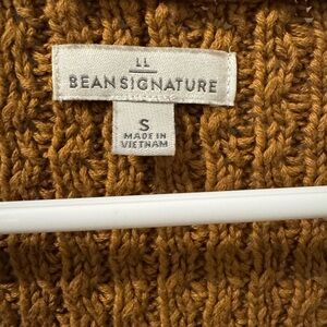 LL Bean Signature Cognac Knit Sweater